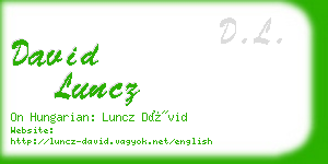 david luncz business card